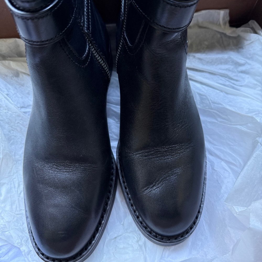 FRANCO SARTO “MAST” Dark Blue Suede/Leather  Riding Boots - US7